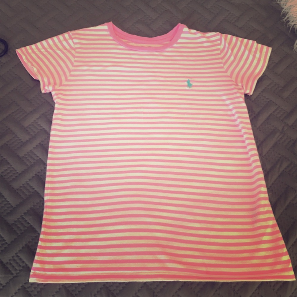 Ralph Lauren polo Light pink and white tee
